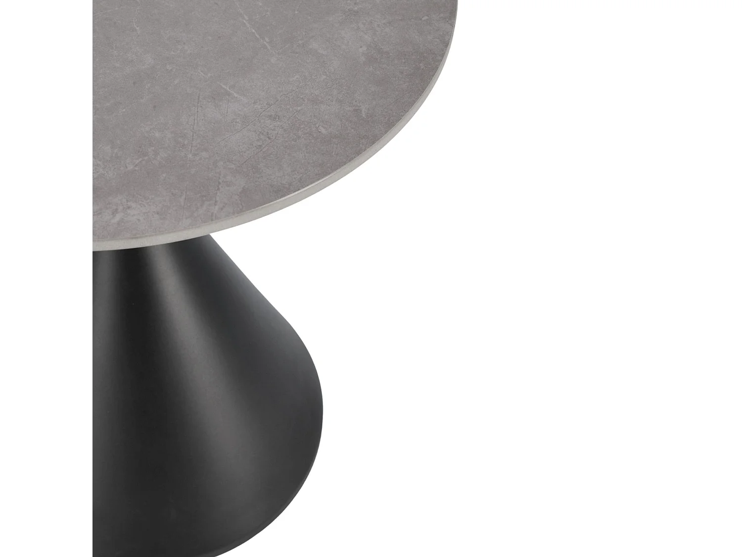 Bout de canapé rond D50 en céramique pied central en métal - EZE