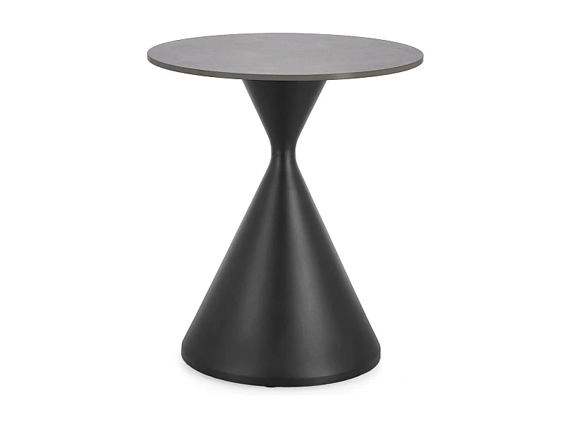 Bout de canapé rond D50 en céramique pied central en métal - EZE