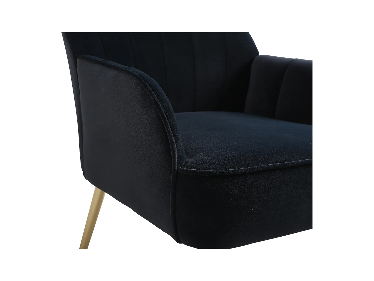 Poltrona relax, velluto, nera, adatta a tutte le situazioni, 72,8 x 64 x 77,9 cm.