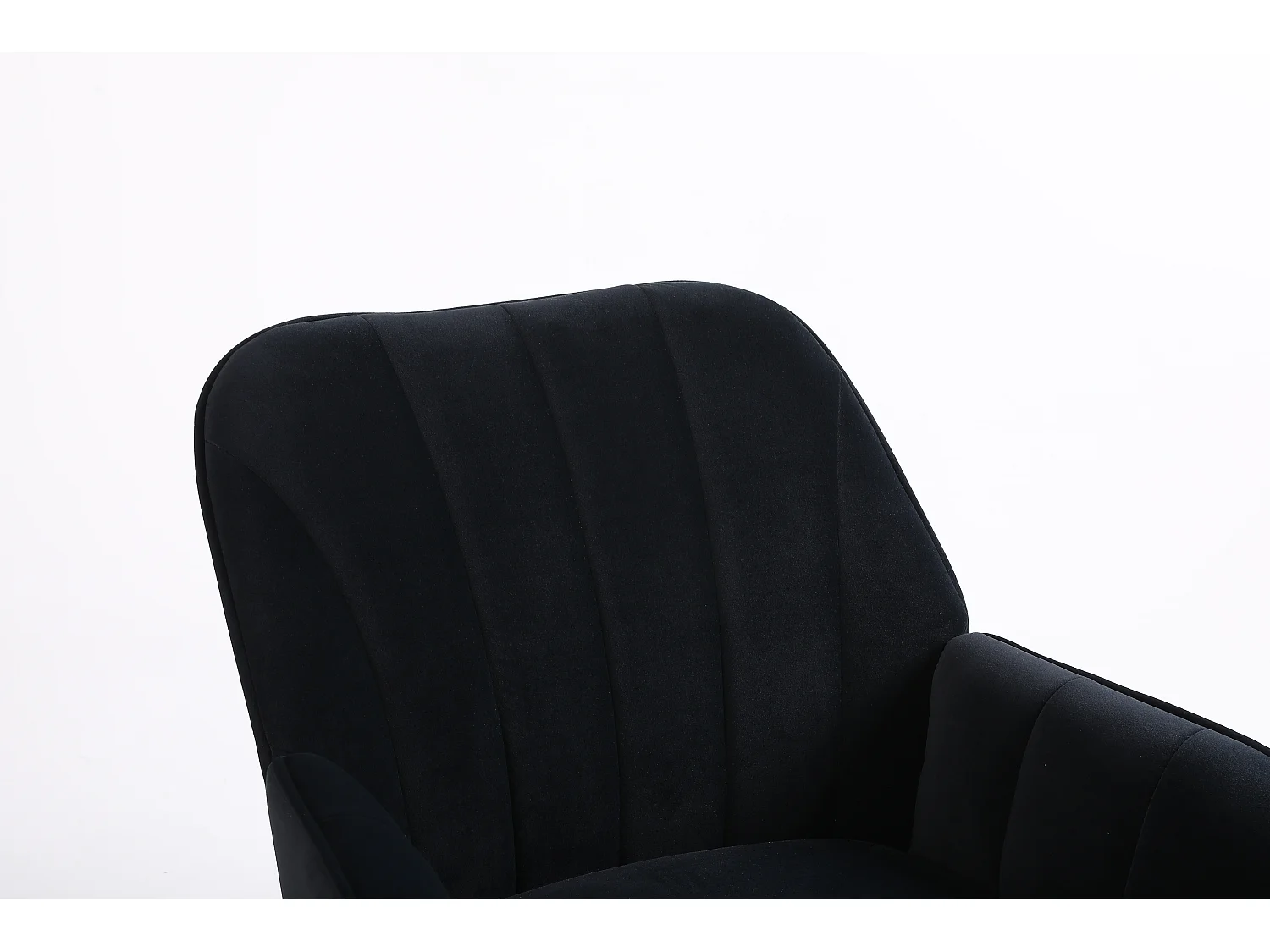 Fauteuil, velours, convient à toutes les occasions, noir, lot de 2 pièces.