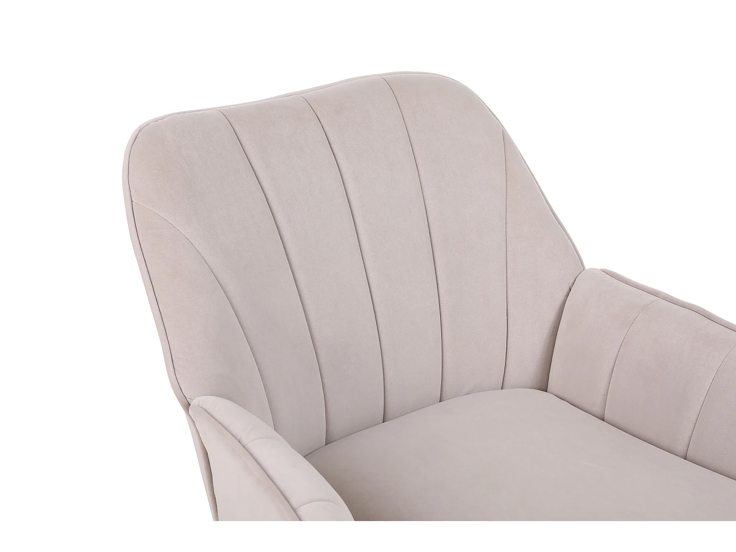 Sillón relax, terciopelo, beige, apto para todas las situaciones, 72,8 x 64 x 77,9 cm.