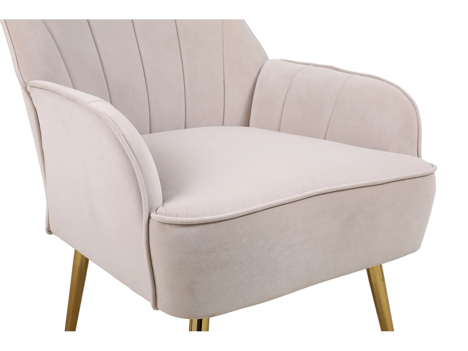 Sillón relax, terciopelo, beige, apto para todas las situaciones, 72,8 x 64 x 77,9 cm.