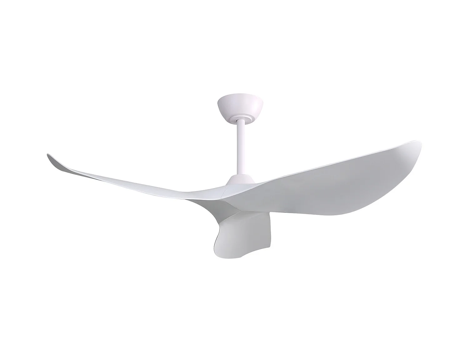 52 inch plafondventilator voor binnen met afstandsbediening met 6 snelheden, 3 ABS-bladen, omkeerbare DC-motor, wit (132 x 132 x 30 cm)