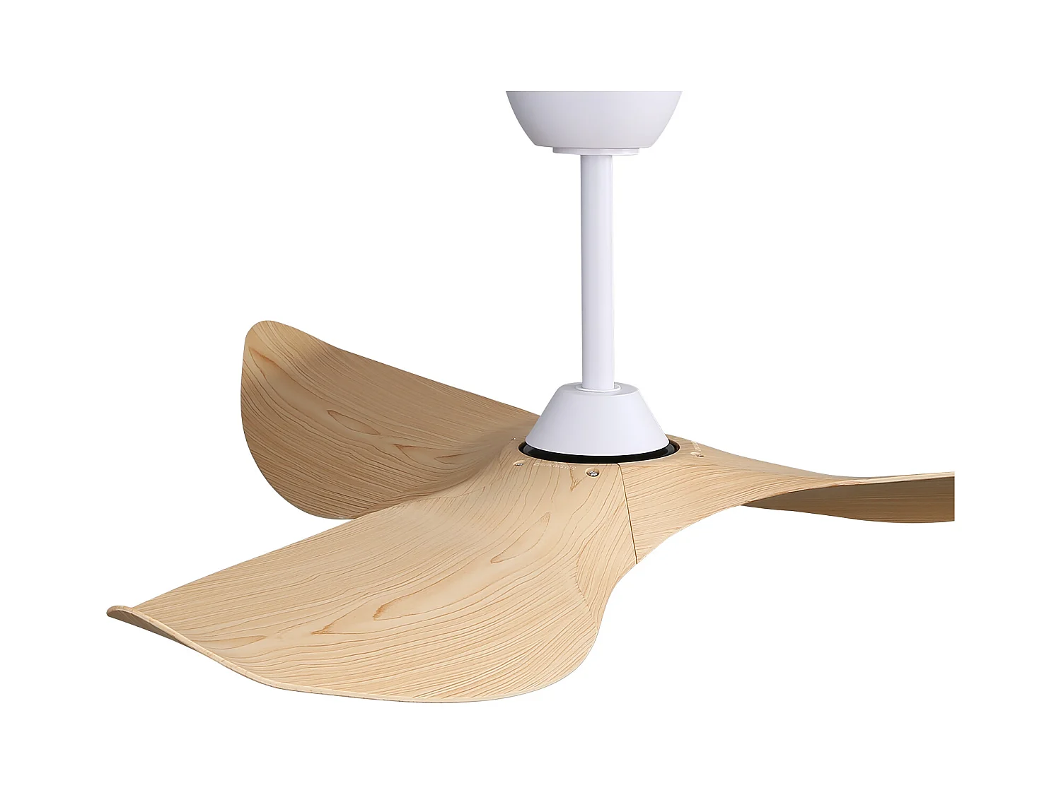 Ventilateur de plafond intérieur de 132 cm sans éclairage, télécommande 6 vitesses, 3 pales en ABS, moteur CC réversible pour la maison (132 x 132 x 30 cm)