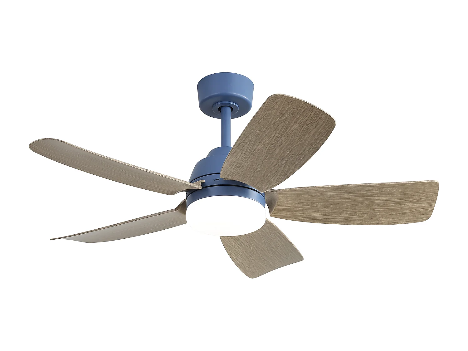 Ventilateur de plafond 42 pouces avec éclairage LED 22 W, 5 pales en ABS, télécommande, bleu foncé(106,6 x 106,6 x 46,5 cm)