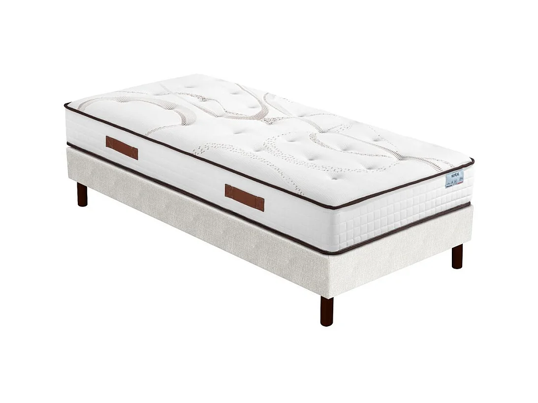 Matelas Repere + sommier SR15 - 90x200 - Ressorts - Hauteur 26 cm - Soutien ferme