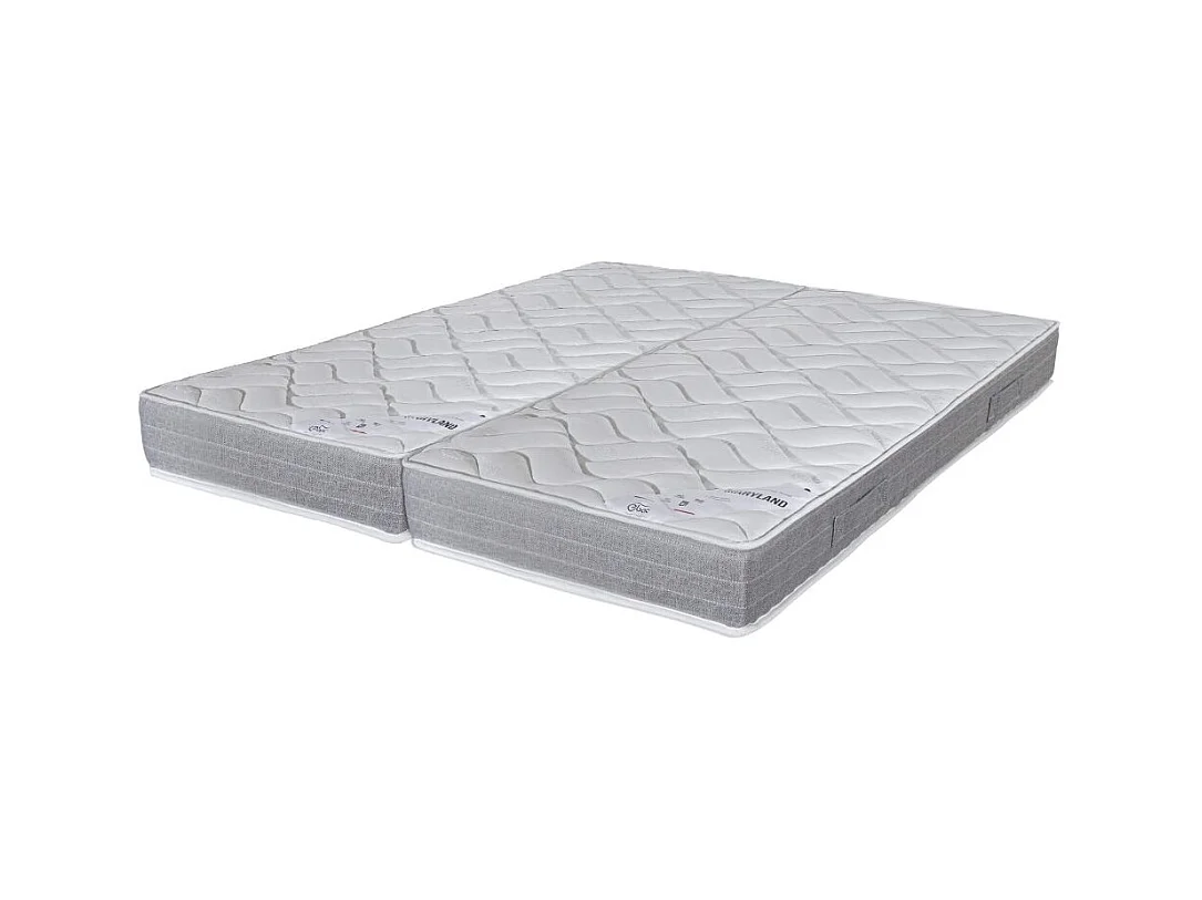 Matelas Maryland + sommier SR15 - 2x90x190 - Mousse - Hauteur 20 cm - Soutien ferme