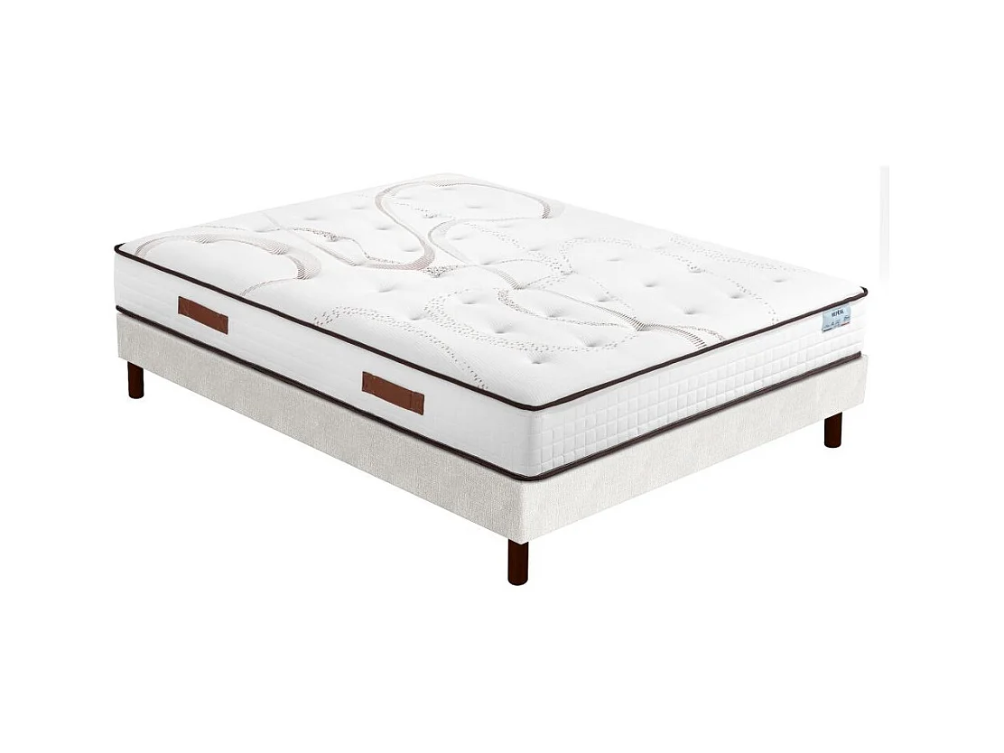 Matelas Repere + sommier SR15 - 160x200 - Ressorts - Hauteur 26 cm - Soutien ferme