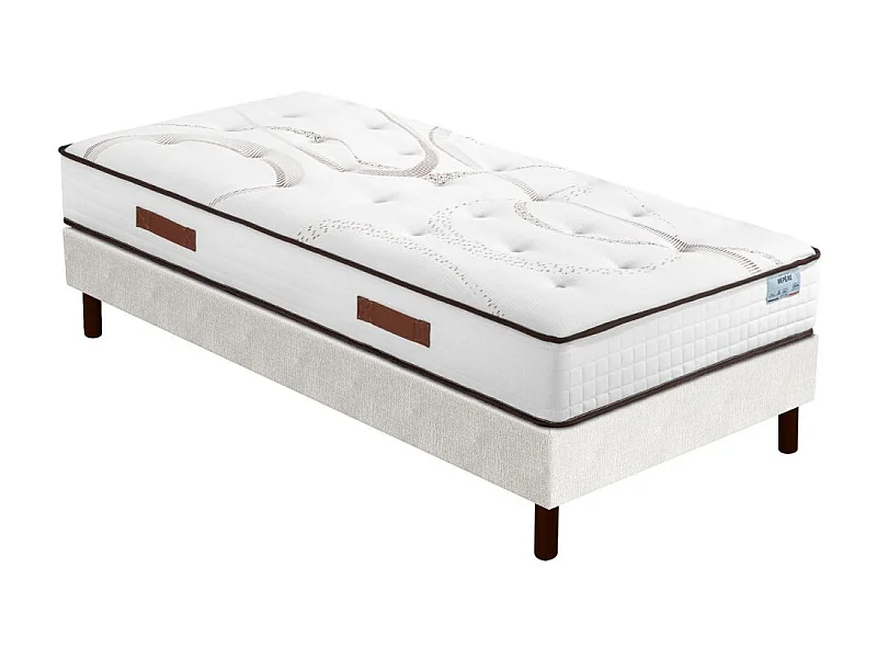 Matelas Repere + sommier SR15 - 90x190 - Ressorts - Hauteur 26 cm - Soutien ferme