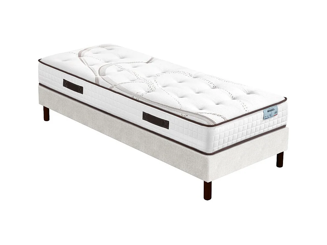 Matelas Moorea + sommier SR15 - 80x200 - Mousse - Hauteur 25 cm - Soutien ferme