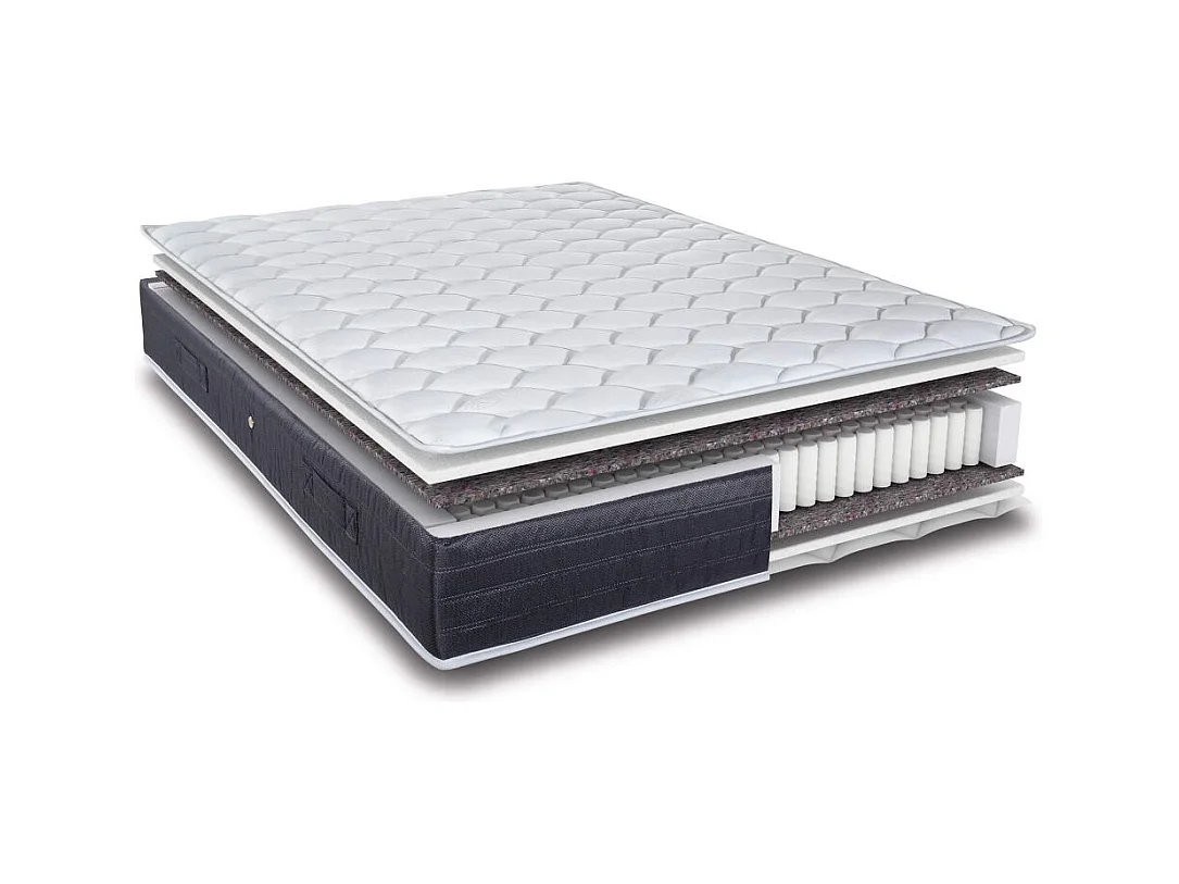 Matelas Maryland + sommier SR15 - 2x90x190 - Ressorts - Hauteur 25 cm - Soutien ferme