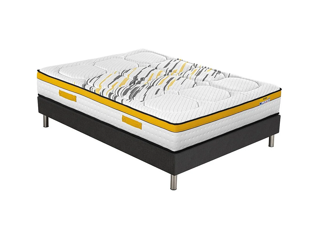 Matelas Rugby + sommier SR15 - 180x200 - Ressorts - Hauteur 29 cm - Ferme