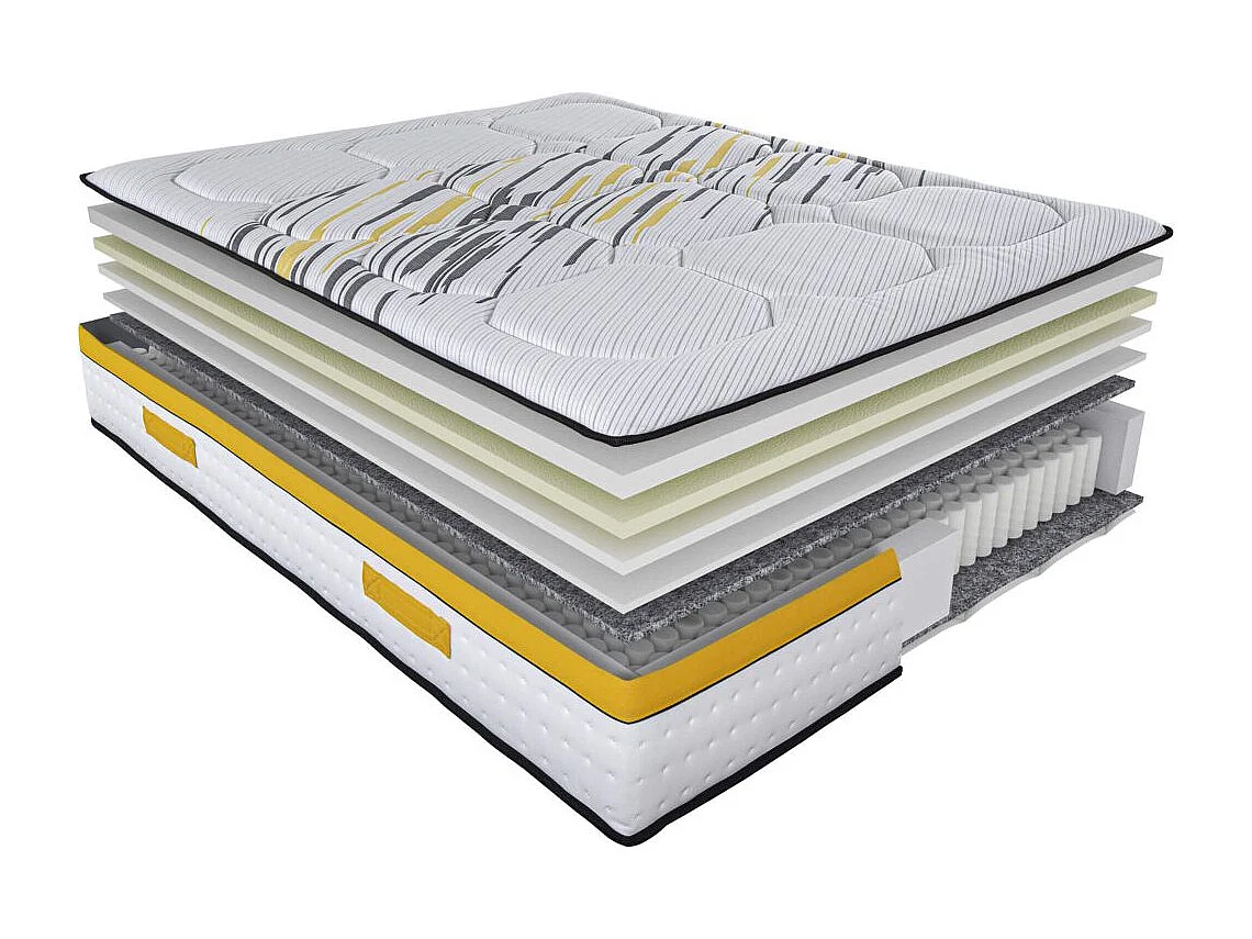 Matelas Rugby + sommier SR15 - 180x200 - Ressorts - Hauteur 29 cm - Ferme