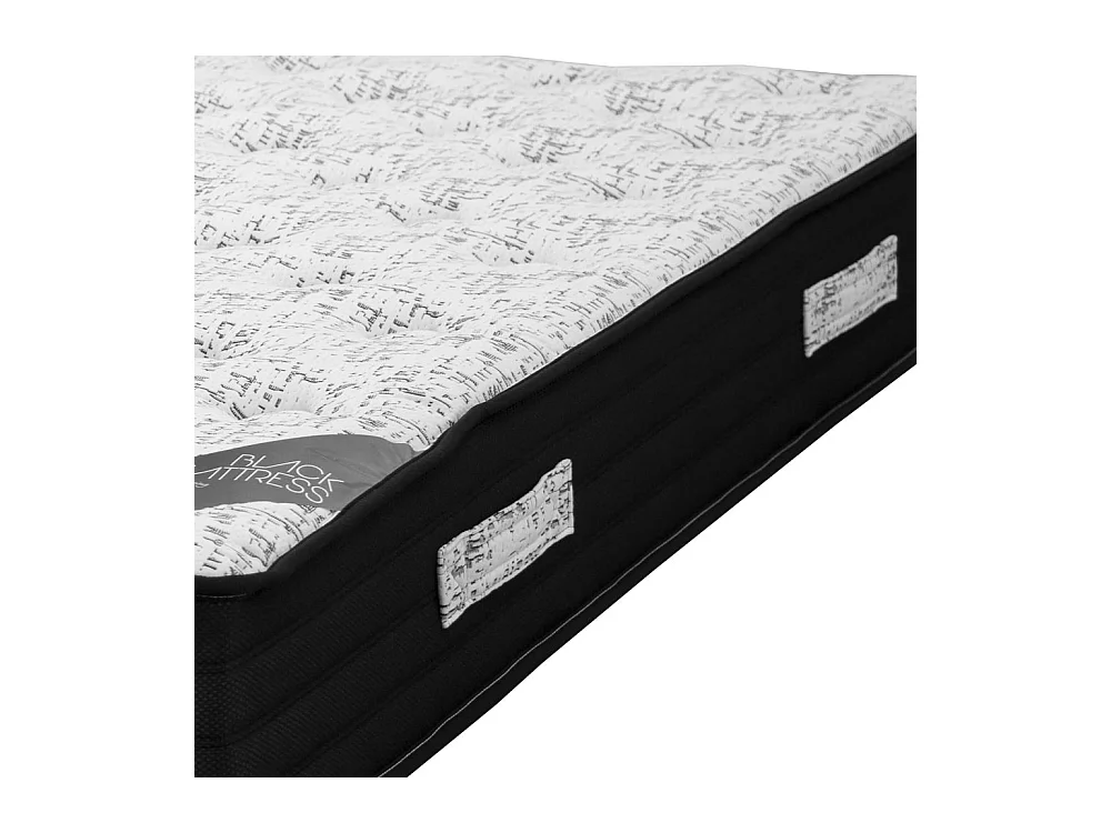 Matelas Black + sommier SR15 - 160x200 - Ressorts - Hauteur 26 cm - Très ferme