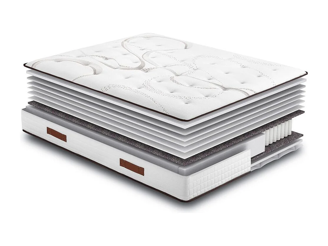 Matelas Repere + sommier SR15 - 2x90x190 - Ressorts - Hauteur 26 cm - Soutien ferme