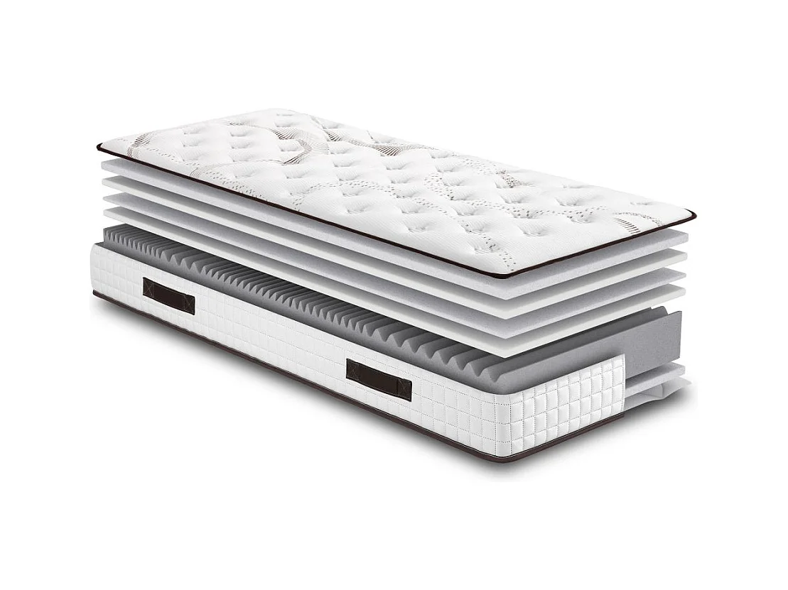 Matelas Myriade 4 + sommier SR15 - 80x200 - Mousse - Hauteur 23 cm - Soutien medium
