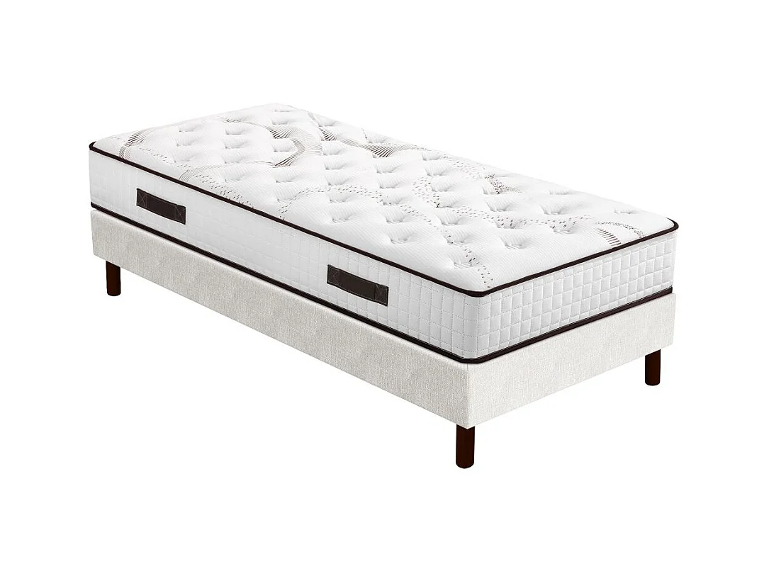 Matelas Myriade 4 + sommier SR15 - 90x190 - Mousse - Hauteur 23 cm - Soutien medium