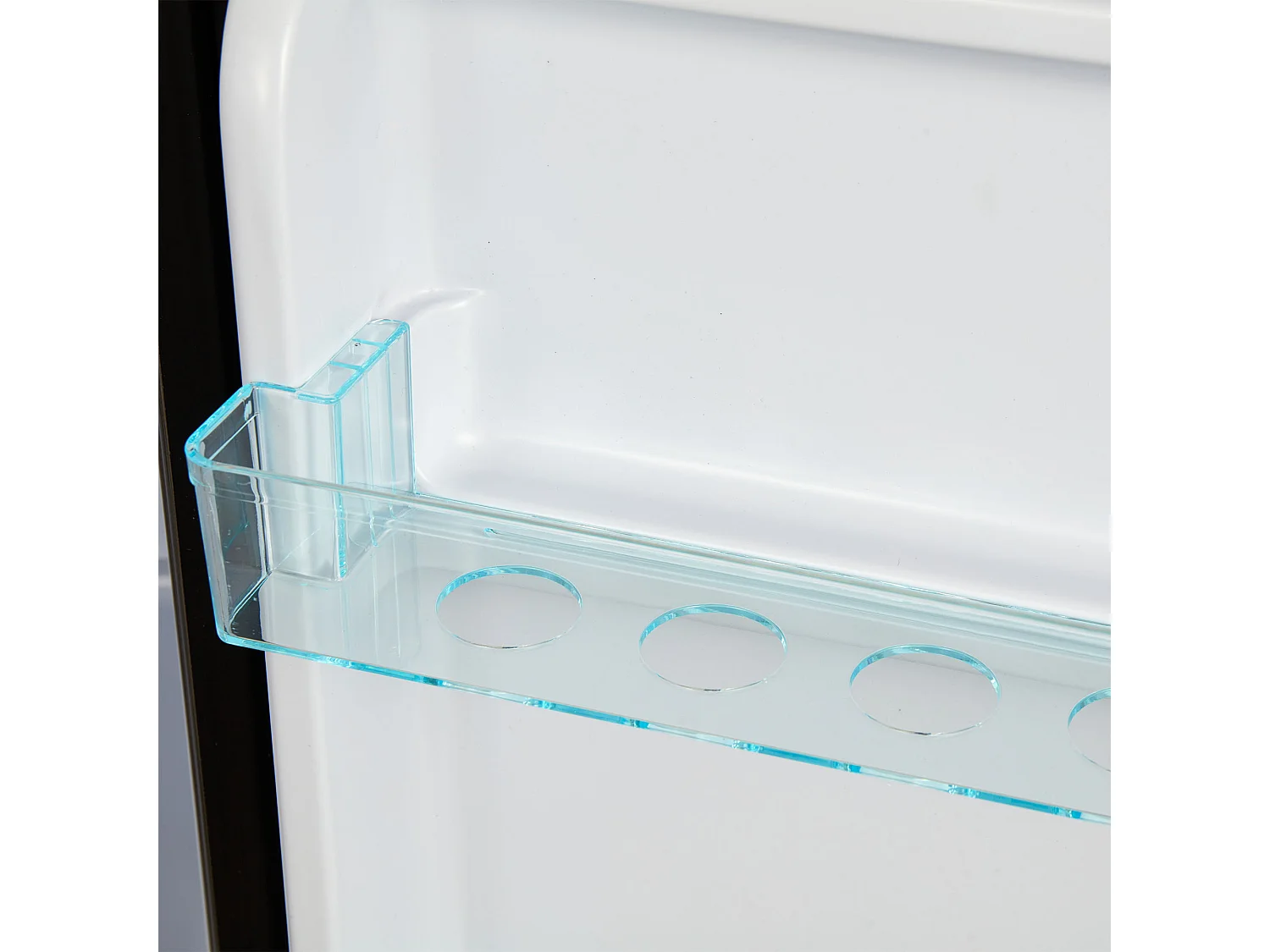 Mini Réfrigérateur 106L, 60L Réfrigérateur + 46L Congélateur, 7 Niveaux de Température, LED, R600a, Acier Inox, Noir & Argent (42.5x44.5x102cm)