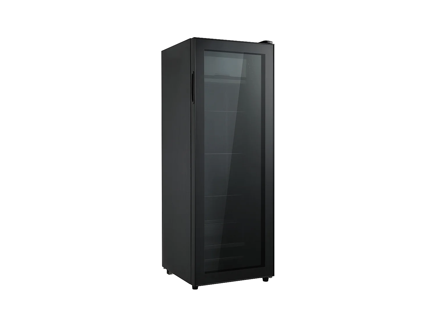 Mini Réfrigérateur 128L, 8L Congélateur + 120L Réfrigérateur, 7 Niveaux de Température, LED, R600a, Acier Inox, Noir (40x43.5x110cm)