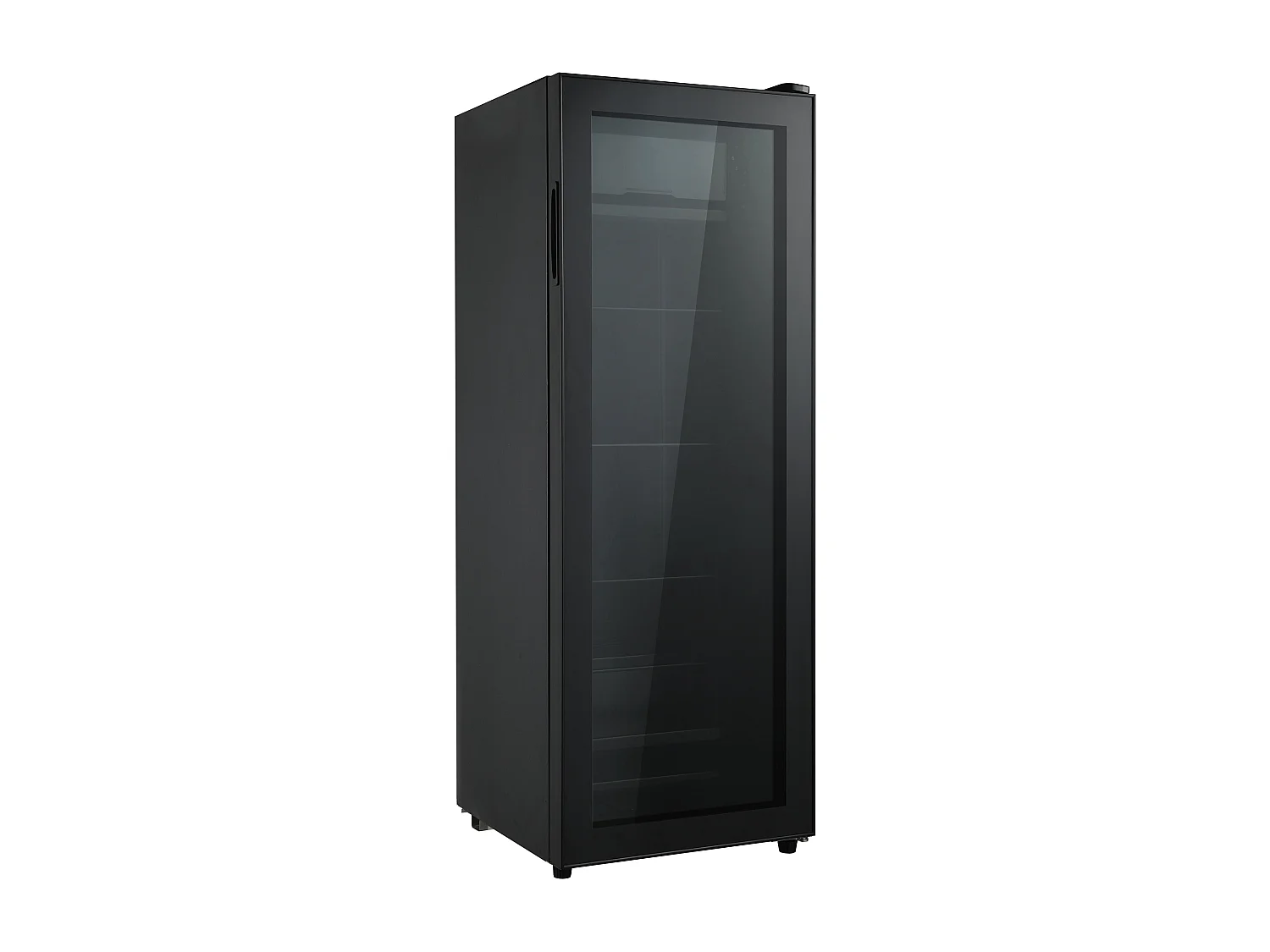 Minikoelkast 128L, 8L Congélateur + 120L koelkast, 7 temperatuurniveaus, LED, R600a, Acier Inox, Noir (40x43,5x110cm)