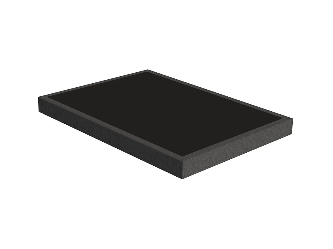 Sommier tapissier SR15 anthracite 160x200 Lattes bois massif-H.15 cm -Made in France