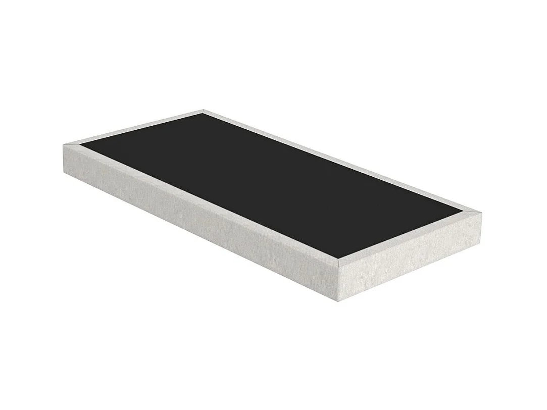 Sommier tapissier SR15 beige 80x200 Lattes bois massif - H.15 cm - Made in France