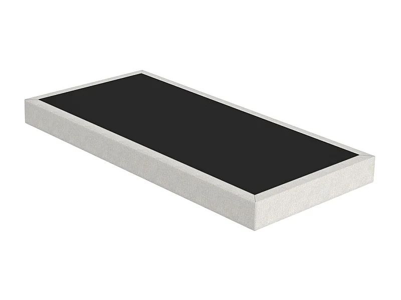 Sommier tapissier SR15 beige 80x200 Lattes bois massif - H.15 cm - Made in France