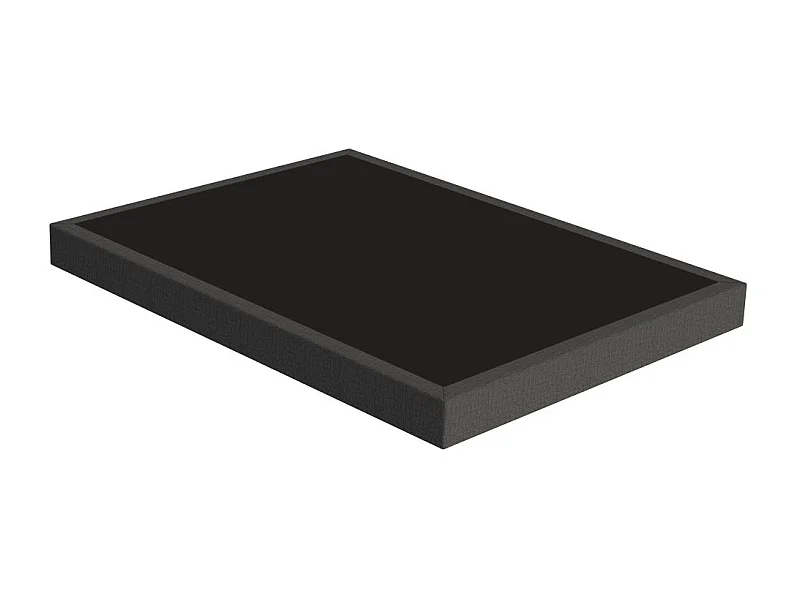 Sommier tapissier SR15 anthracite 140x190 Lattes bois massif-H.15 cm -Made in France