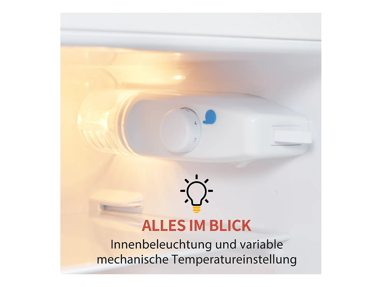 Mini frigorifero retrò, 92 l totali, congelatore 28 l, frigorifero 64 l, classe energetica D, LED, design retrò, rosso (105,5 x 41 x 45,5 cm)