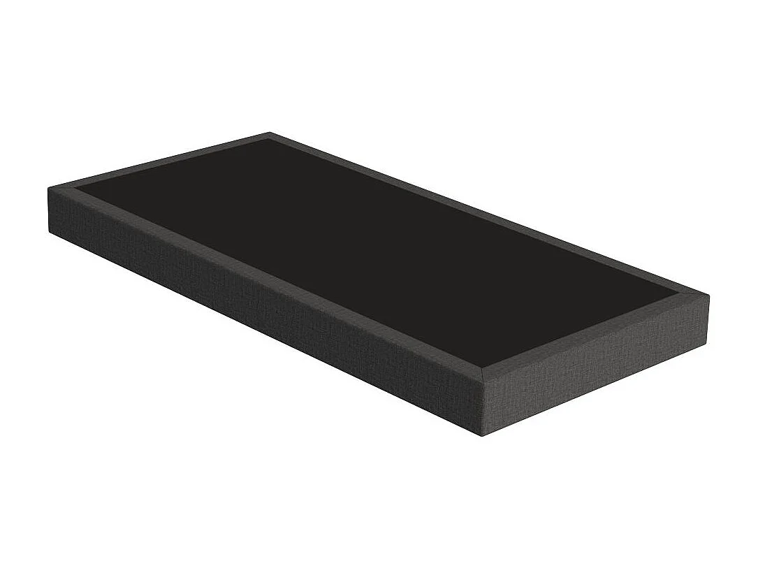 Sommier tapissier SR15 anthracite 90x200 Lattes bois massif - H.15 cm -Made in France