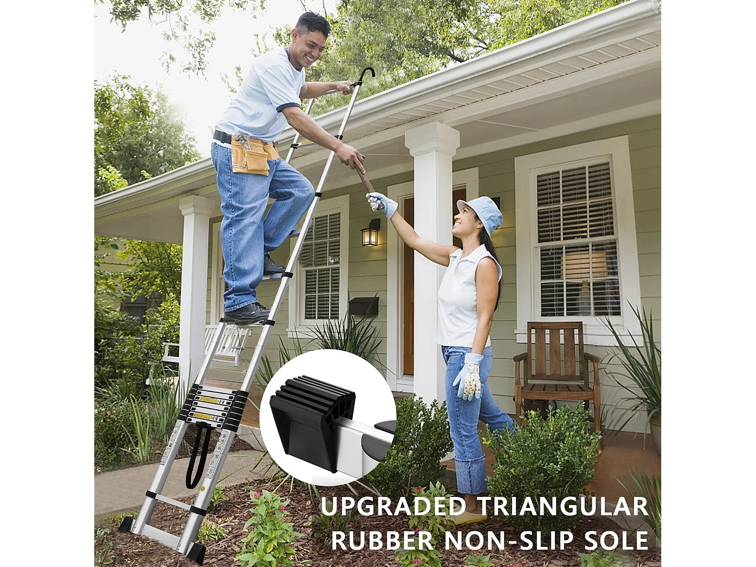 Opvouwbare DIY Telescoopladder van Aluminium 5M, Maximale Belasting 150kg