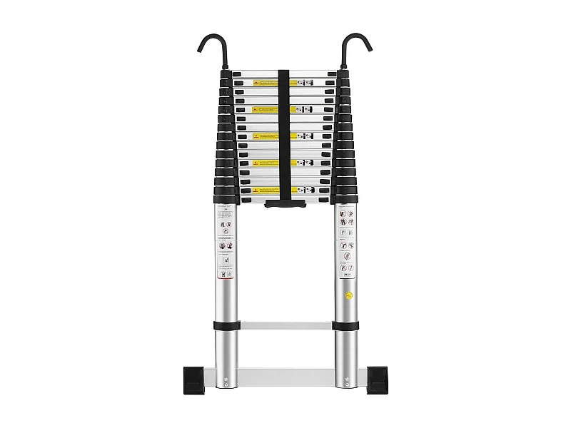 Échelle Télescopique 6.2M en Aluminium Bricolage Pliable, Charge Maximale 150kg