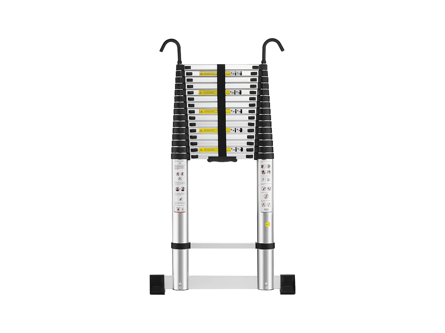 Échelle Télescopique 6.2M en Aluminium Bricolage Pliable, Charge Maximale 150kg