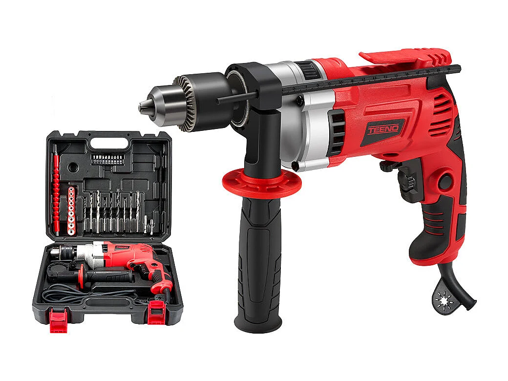 Perceuse à percussion filaire 910W, poignée rotative à 360°,32/13/13 mm