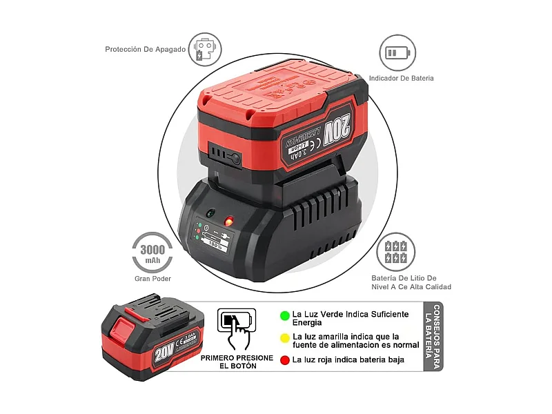Meuleuse d'angle brushless 125mm，2 Batterie lithium-ion 20V 3.0Ah