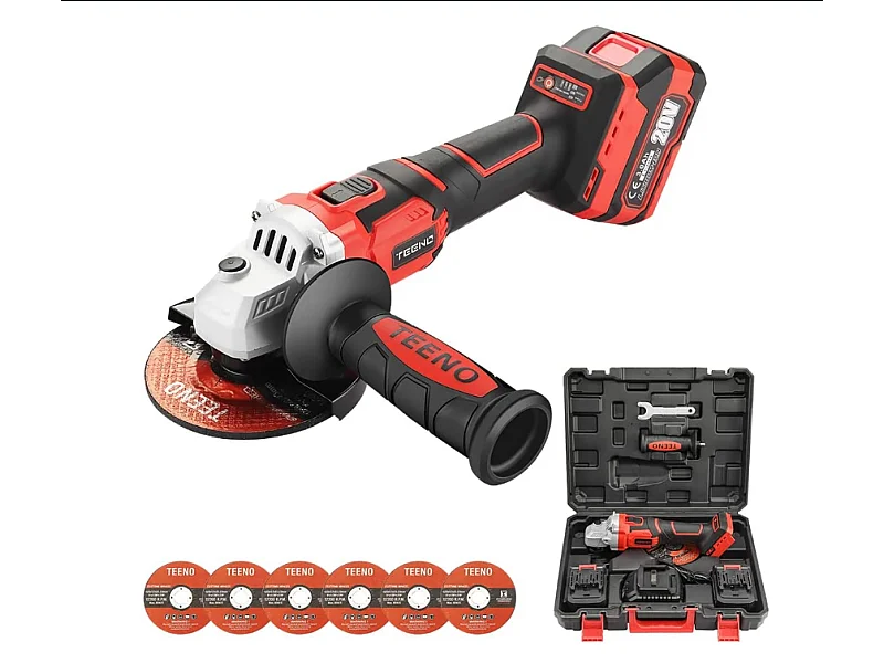 Meuleuse d'angle brushless 125mm，2 Batterie lithium-ion 20V 3.0Ah