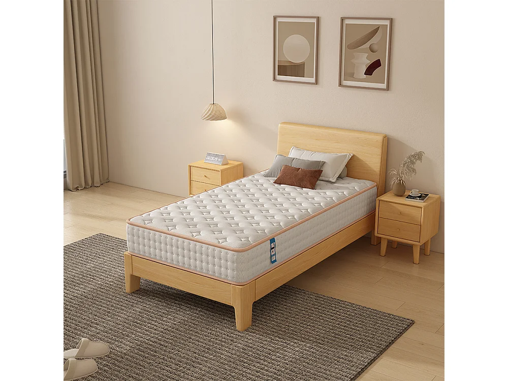 Lot de 2 Matelas en Mousse 90x190cm, Épaisseur 18cm, Conception de Ventilation 3D, Certificat Oeko-tex