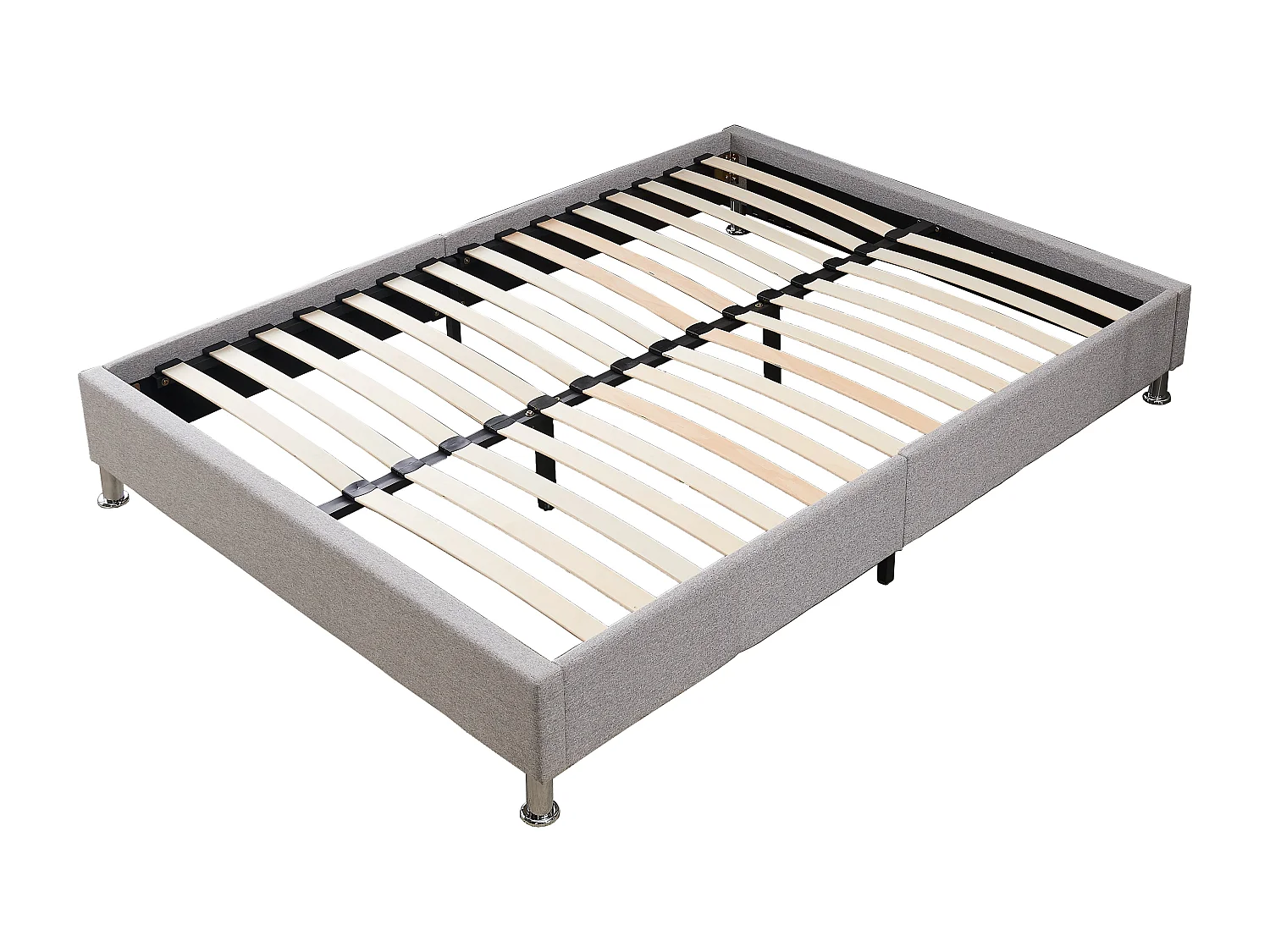 Ensemble Matelas à ressorts + Cadre de lit Plateforme Capitonné 160x200cm, Epaisseur du Matelas