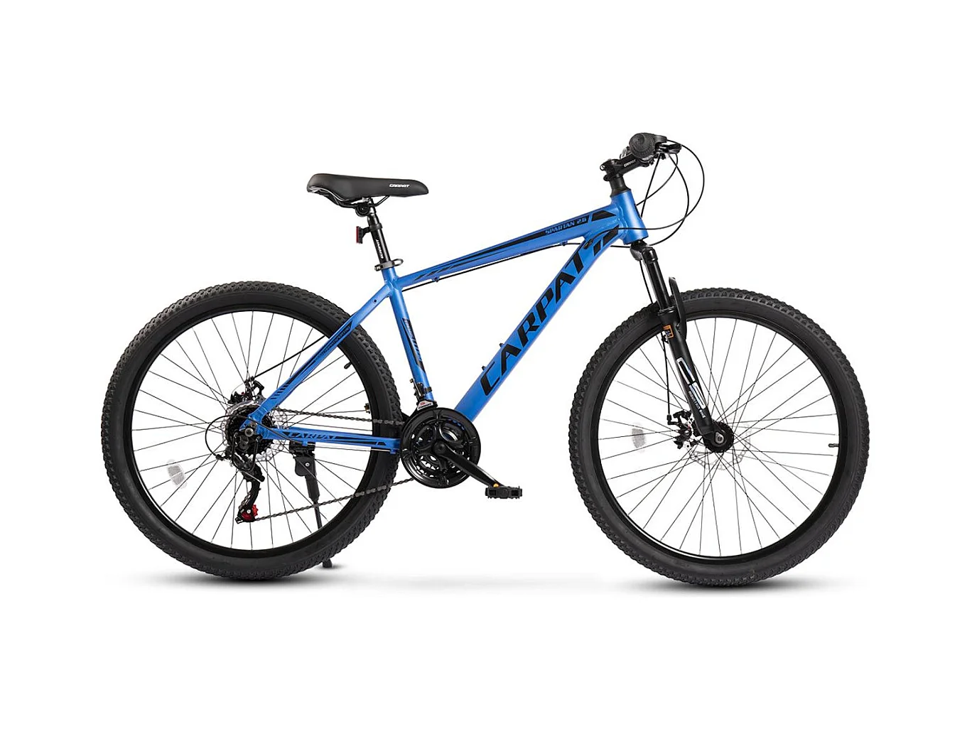 Bicicleta de montaña rígida 26", aluminio, 21 velocidades, horquilla suspensión, cableado integrado, unisex, azul (140 x 71 x 20 cm)