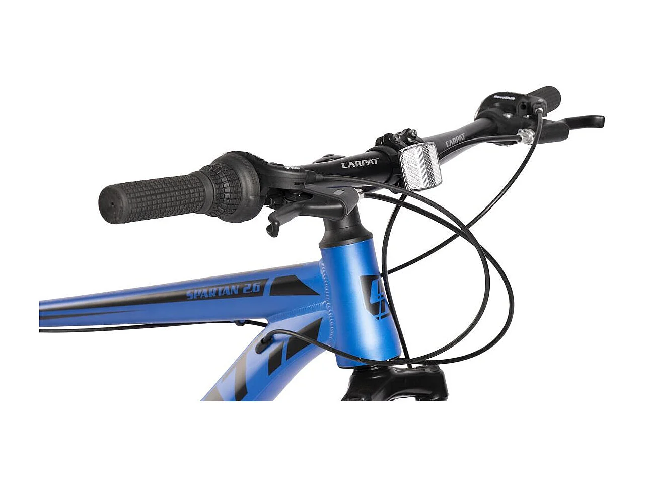 Bicicleta de montaña rígida 26", aluminio, 21 velocidades, horquilla suspensión, cableado integrado, unisex, azul (140 x 71 x 20 cm)
