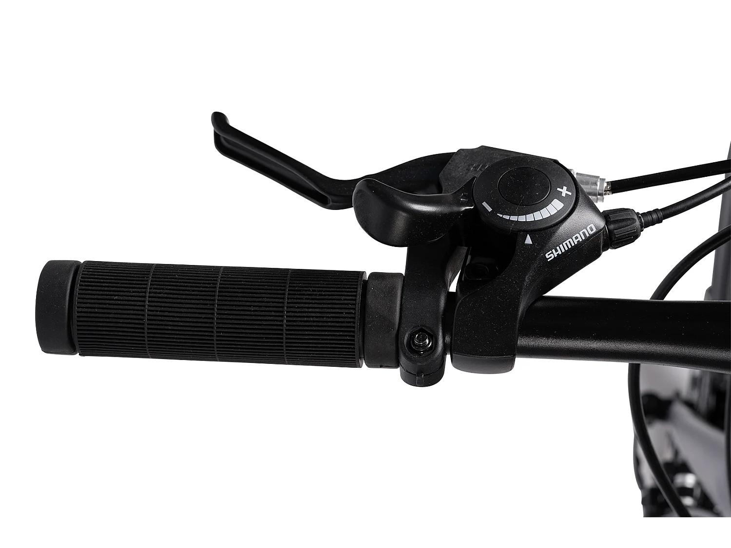 Vélo de ville cadre aluminium 28 pouces, vitesses 2x7, doubles freins à disque, passage de câbles intégré, roue avant amovible (138x73x20 cm)