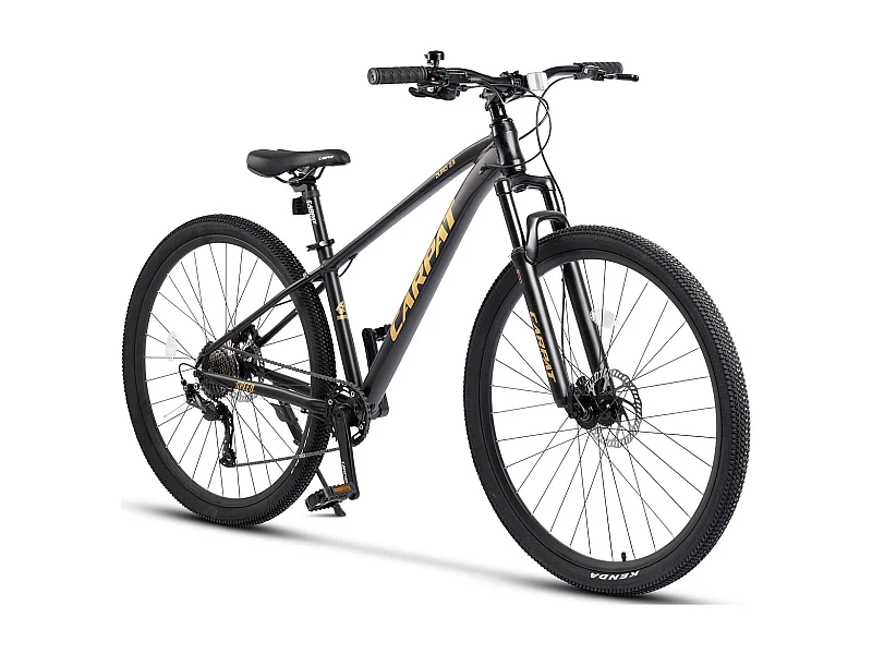 29er hardtail mountainbike, Altus 1x9 speed, hydraulische schijfremmen, 80mm verende voorvork, aluminium frame (146x76x20 cm)