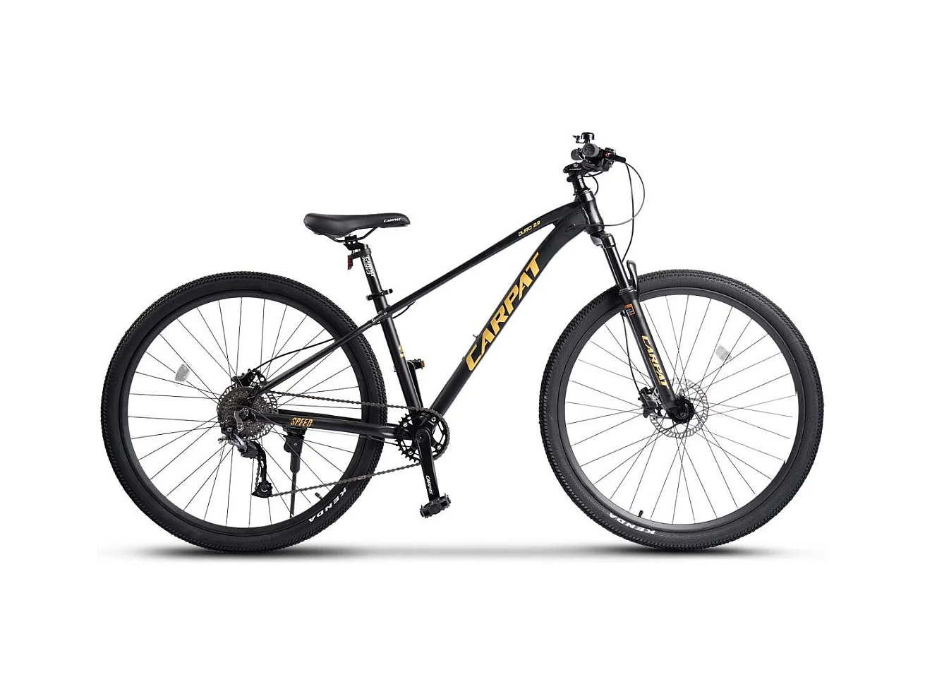 29er hardtail mountainbike, Altus 1x9 speed, hydraulische schijfremmen, 80mm verende voorvork, aluminium frame (146x76x20 cm)