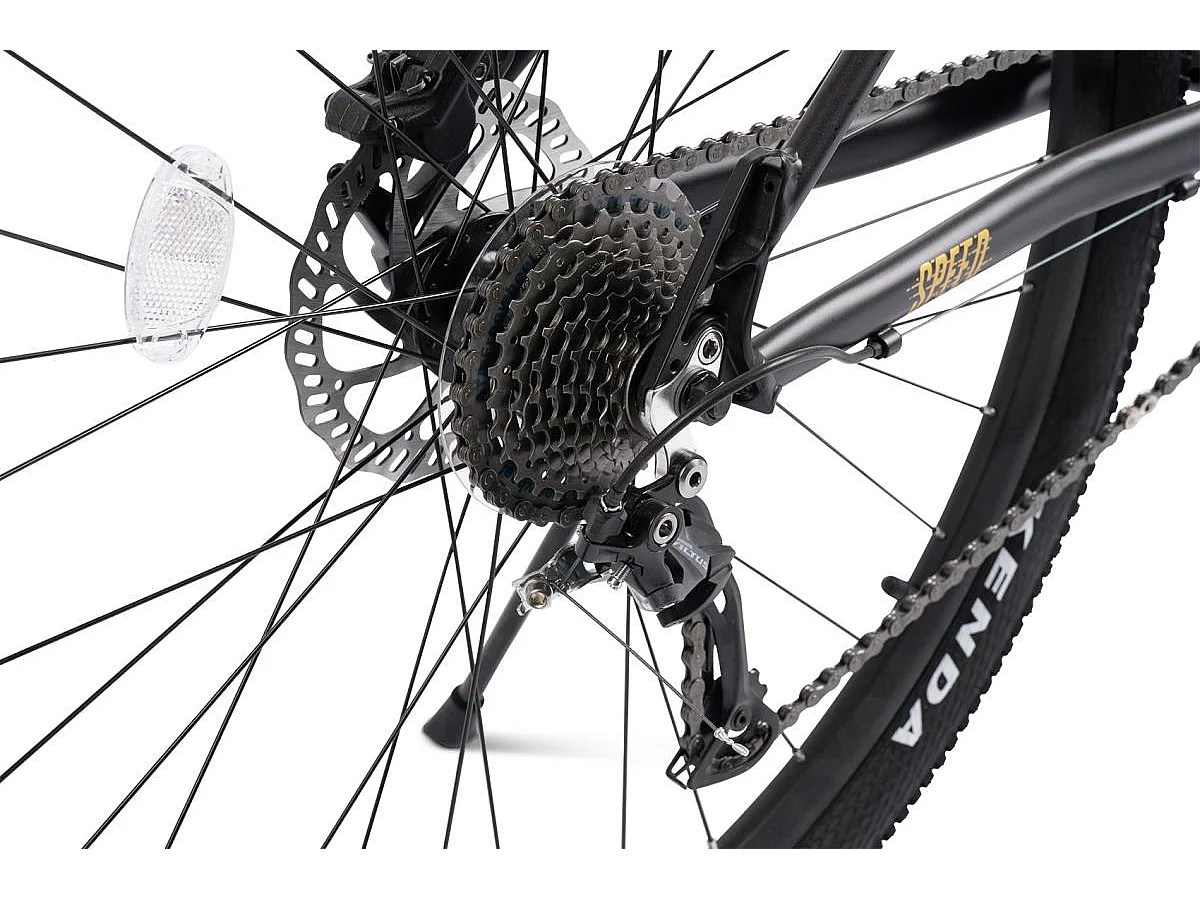 VTT semi-rigide 29 pouces, Altus 1x9 vitesses, freins à disque hydrauliques, fourche à suspension 80 mm, cadre en aluminium (146x76x20 cm)