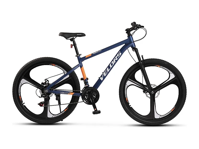 21-speed mountainbike, aluminium hardtail, mechanische schijfremmen, verende voorvork, blauw (141 x 73 x 20 cm)