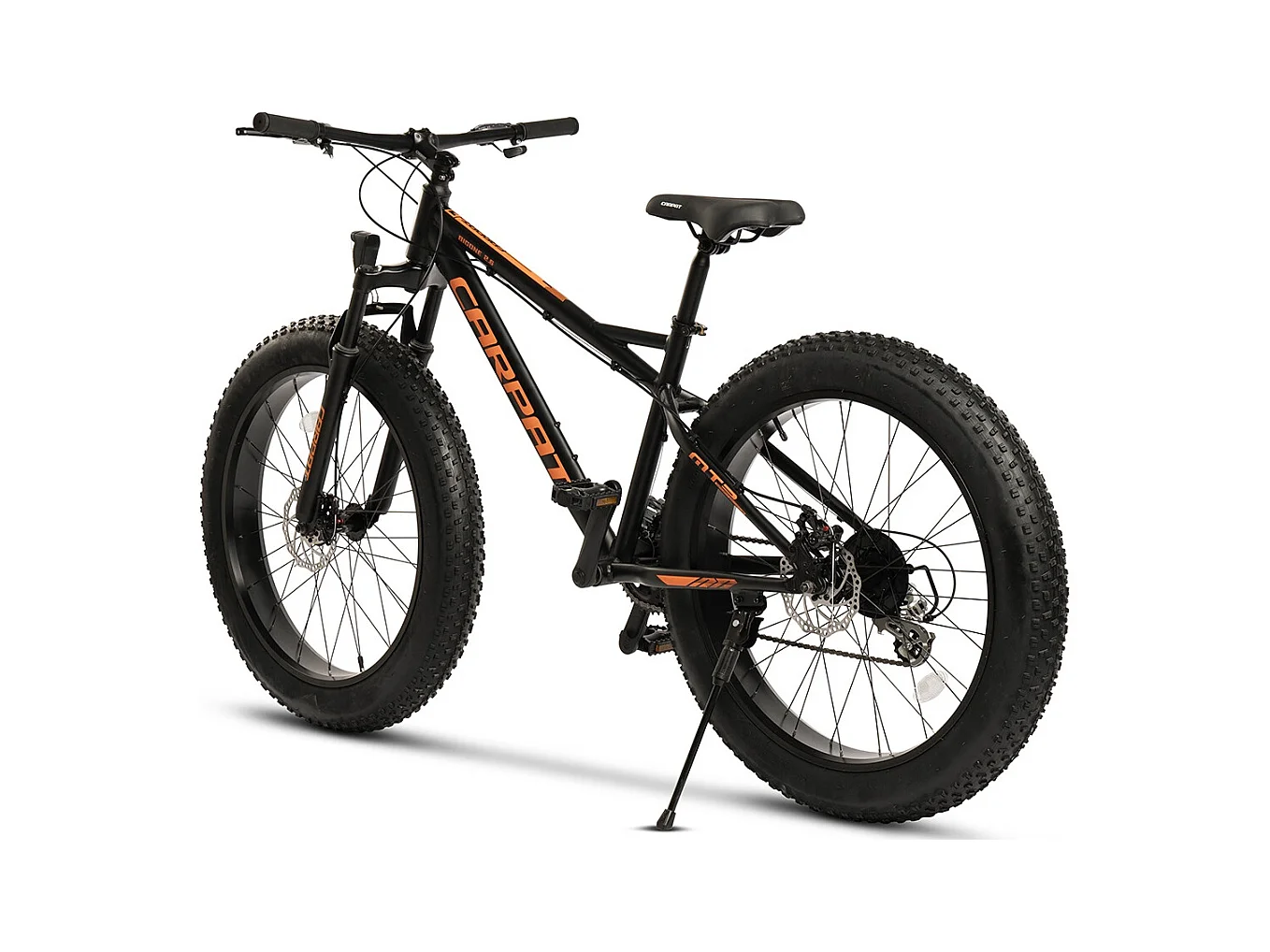 Mountain bike da 26 pollici con pneumatici larghi, 2x8 velocità, forcella ammortizzata, freni a disco, hardtail, alluminio, nero (156x77x24 cm)