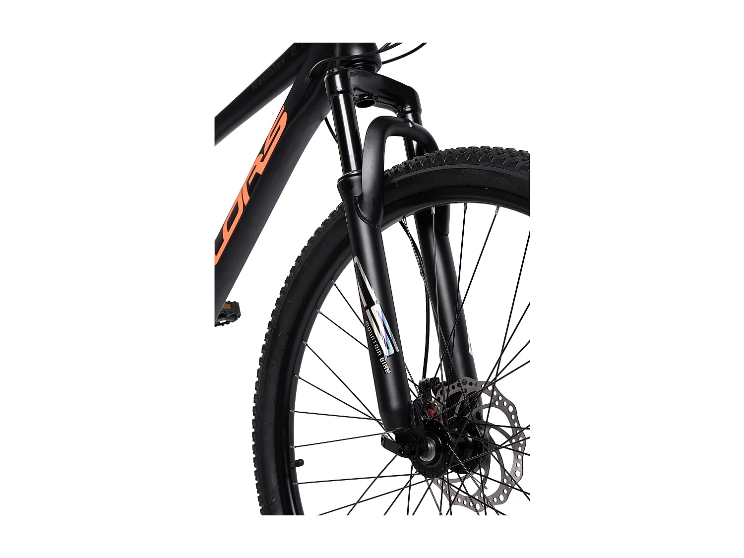 VTT semi-rigide 27,5 pouces, cadre en acier au carbone, dérailleur 21 vitesses, fourche à suspension, acheminement de câbles intégré (140x76x20 cm)