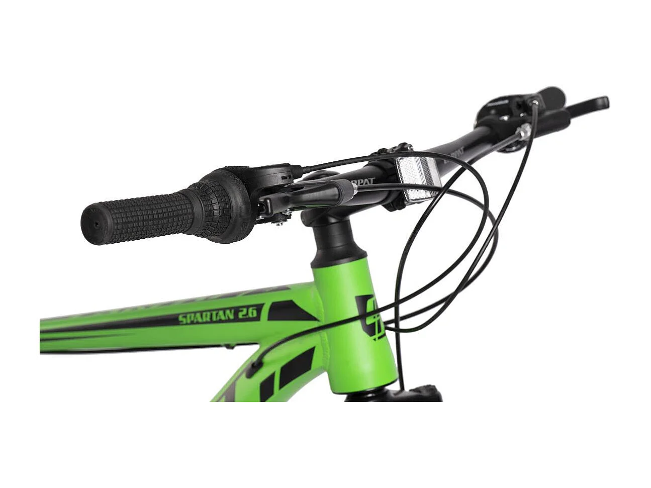 VTT semi-rigide 26 pouces, cadre aluminium, 21 vitesses, fourche suspendue, passage de câbles intégré, unisexe, vert (140x71x20cm)