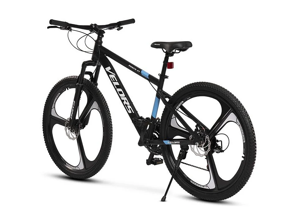 VTT transmission 21 vitesses, semi-rigide en aluminium, fourche à suspension, freins à disque mécaniques, pré-assemblé à 85 % (141 x 73 x 20 cm)