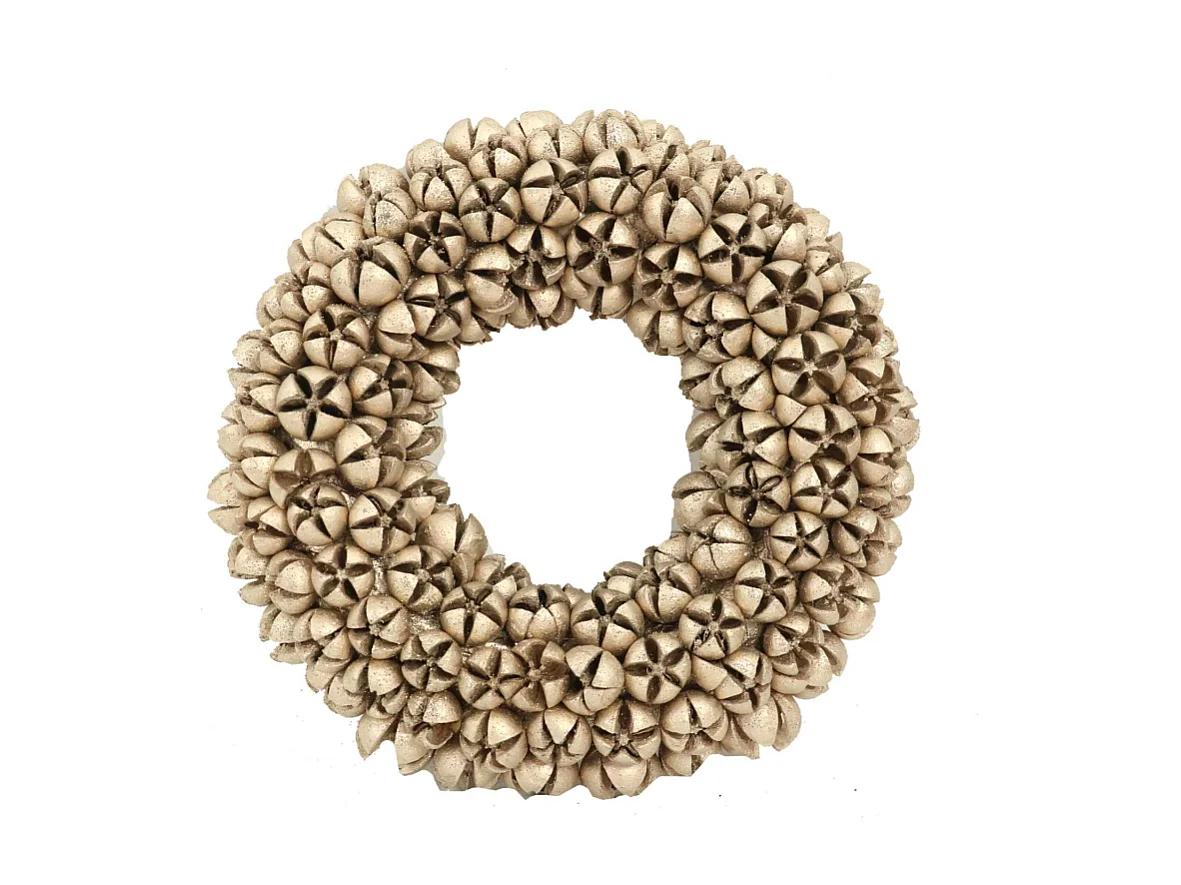 Coroncina glitter champagne cm ø29h6,5